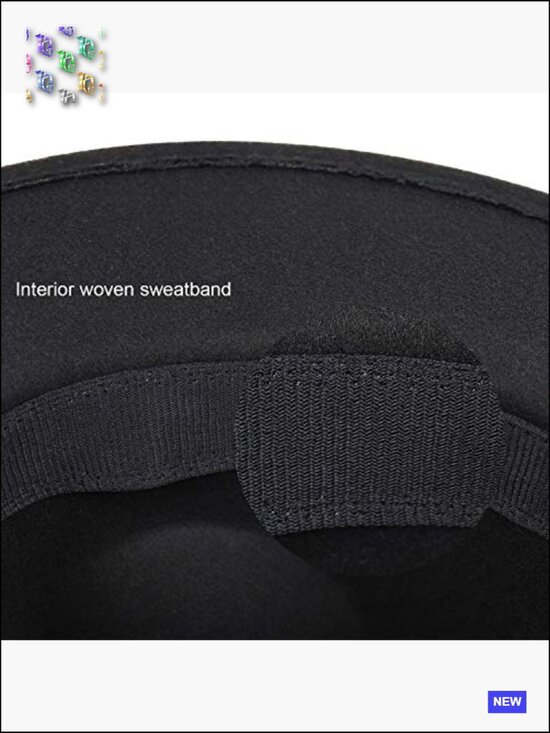 Classic Felt Fedora Hat Unisex Wool Floppy Wide Brim Panama Belt Buckle